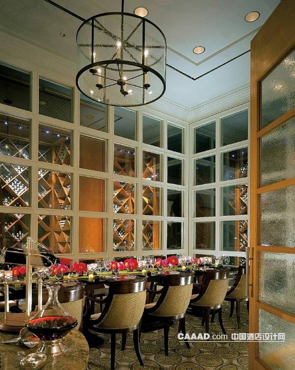 设计 达拉斯/餐厅包间长形餐桌餐椅造型烛台造型背景墙