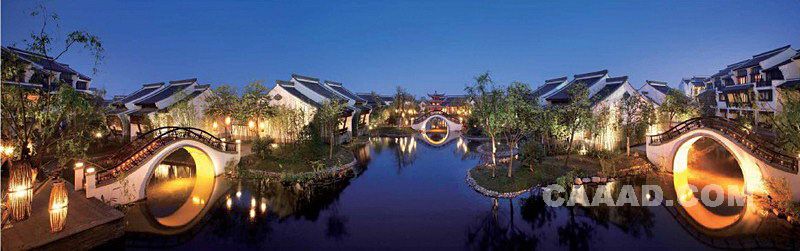 杭州西溪悦榕庄（度假型）酒店建筑设计-外观夜景