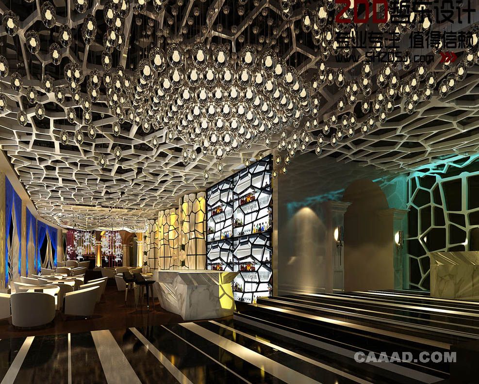 广州6698酒吧设计效果图-上海哲东顶尖酒吧设计公司